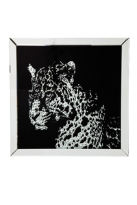 Kare - Picture Frame Mirror Leopard 80x80cm