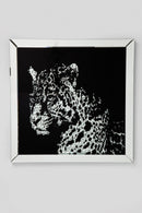 Kare - Picture Frame Mirror Leopard 80x80cm