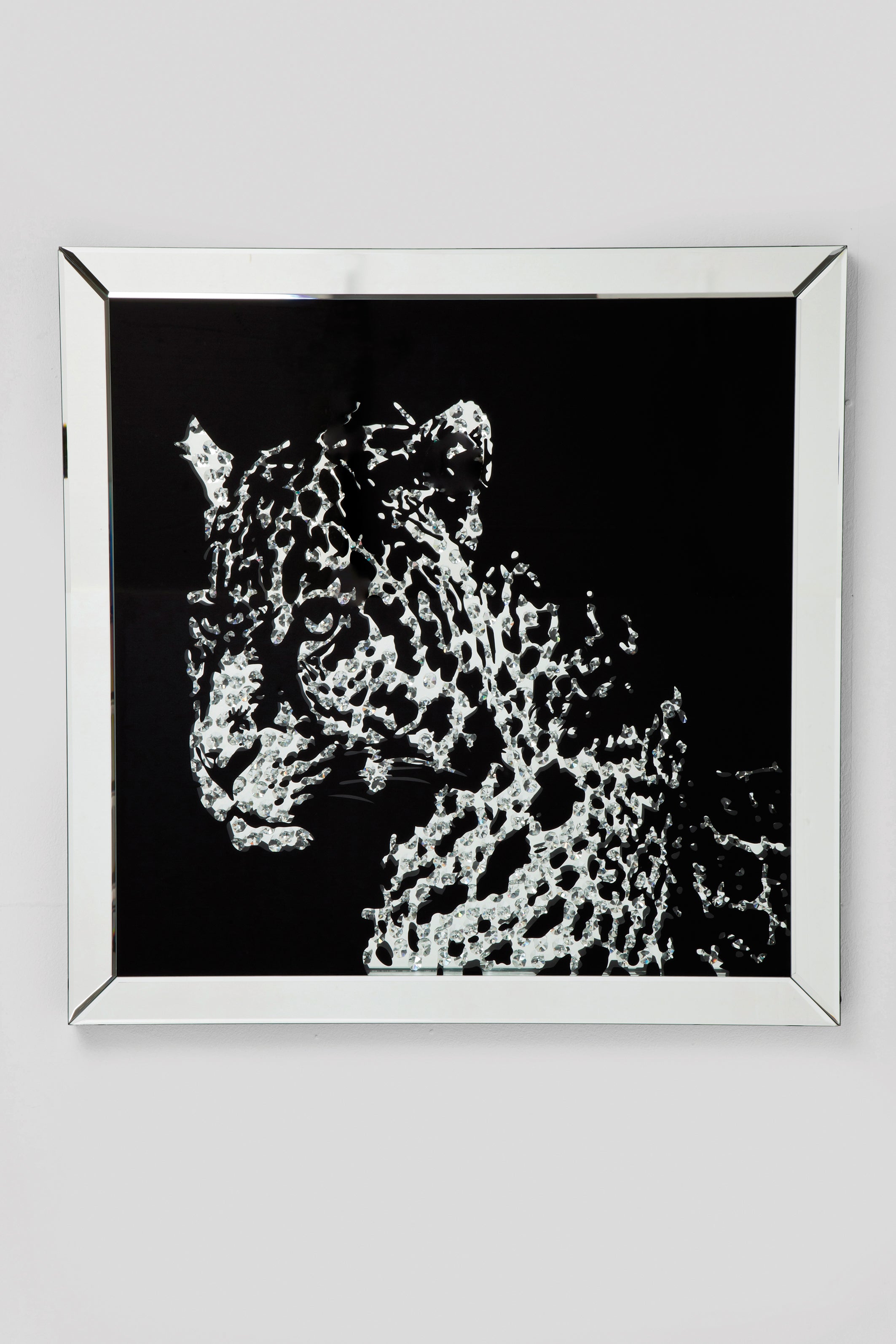 Kare - Picture Frame Mirror Leopard 80x80cm