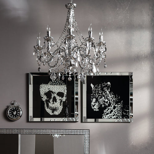 Kare - Picture Frame Mirror Leopard 80x80cm