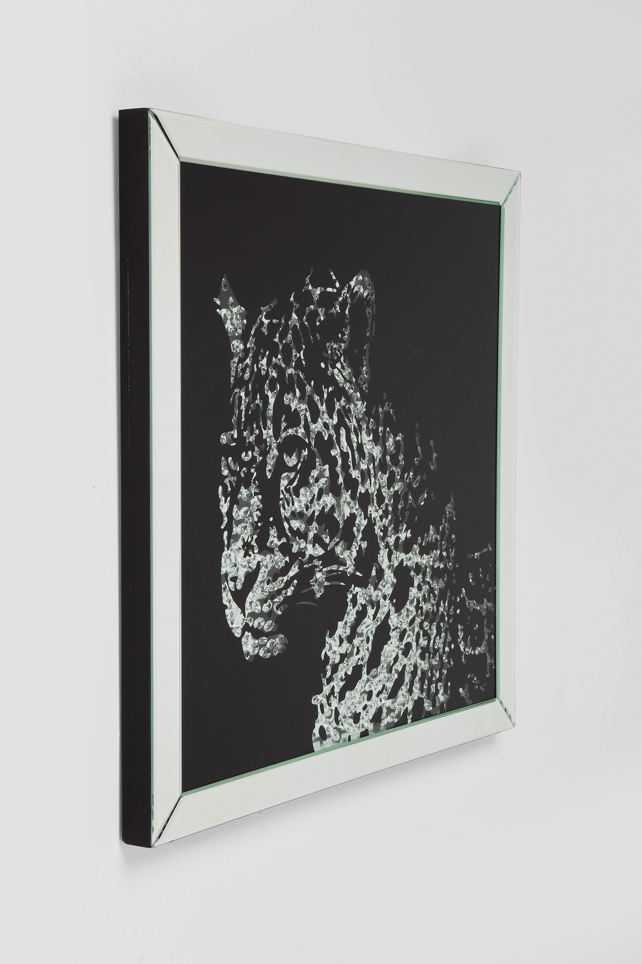 Kare - Picture Frame Mirror Leopard 80x80cm