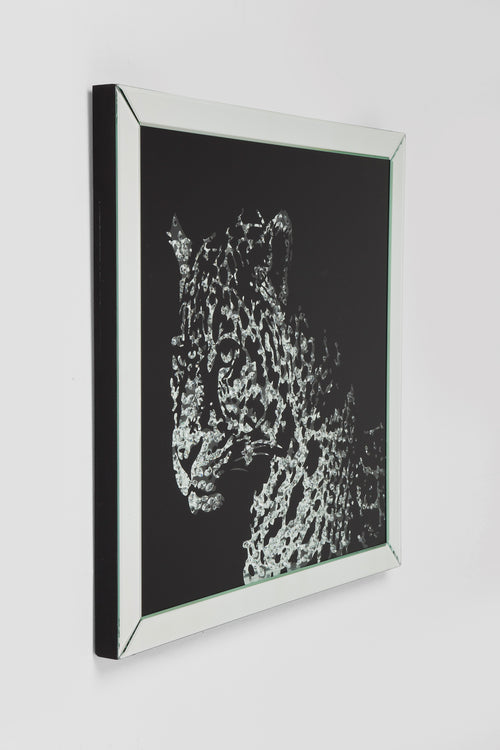 Kare - Picture Frame Mirror Leopard 80x80cm