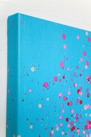 Kare - Canvas Picture Flower Boat Blue Pink 120x160cm