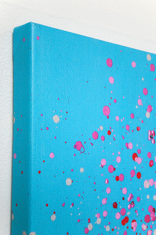 Kare - Canvas Picture Flower Boat Blue Pink 120x160cm