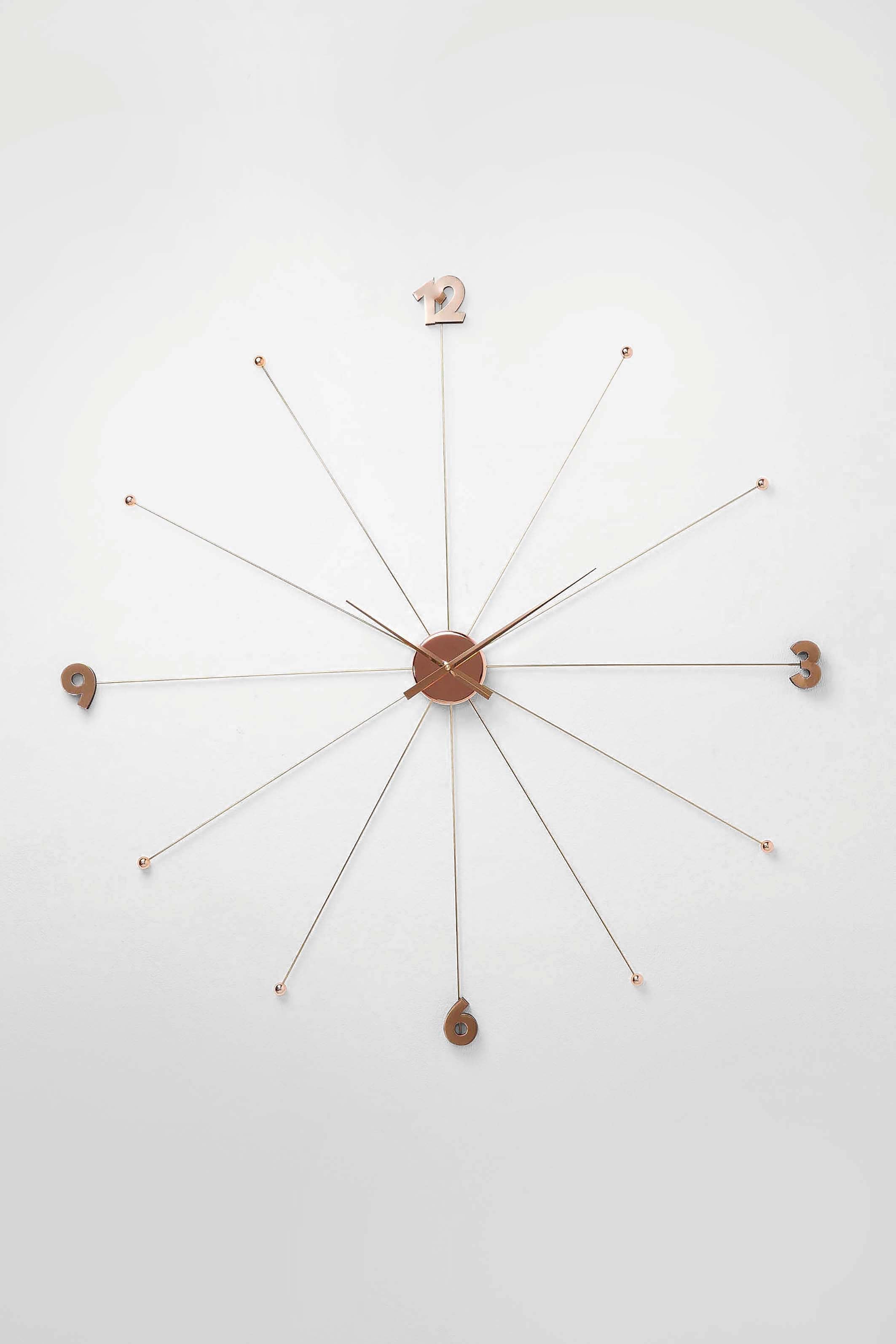 Kare - Wall Clock Like Umbrella Rose Gold
