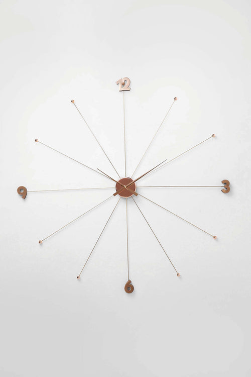 Kare - Wall Clock Like Umbrella Rose Gold