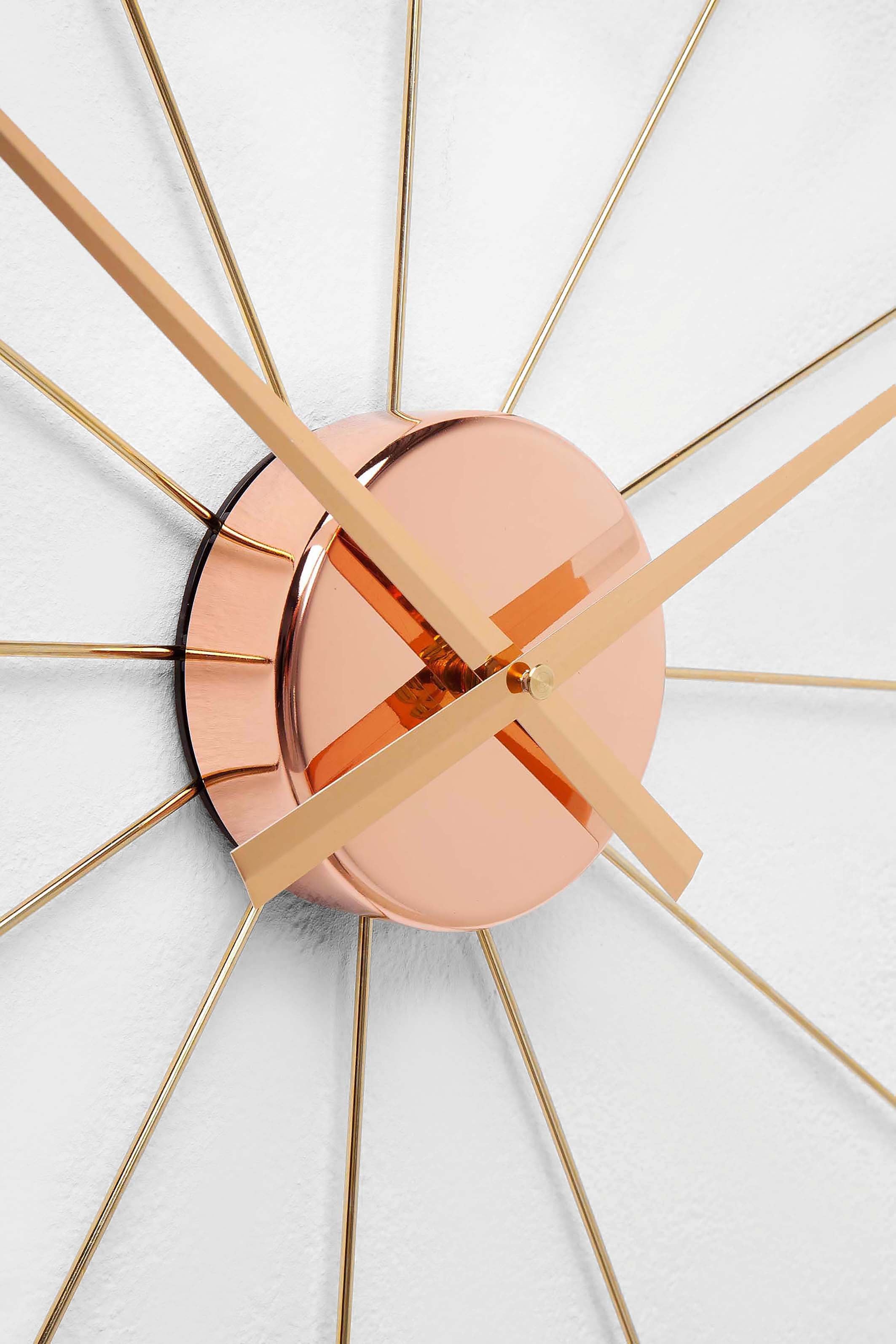 Kare - Wall Clock Like Umbrella Rose Gold