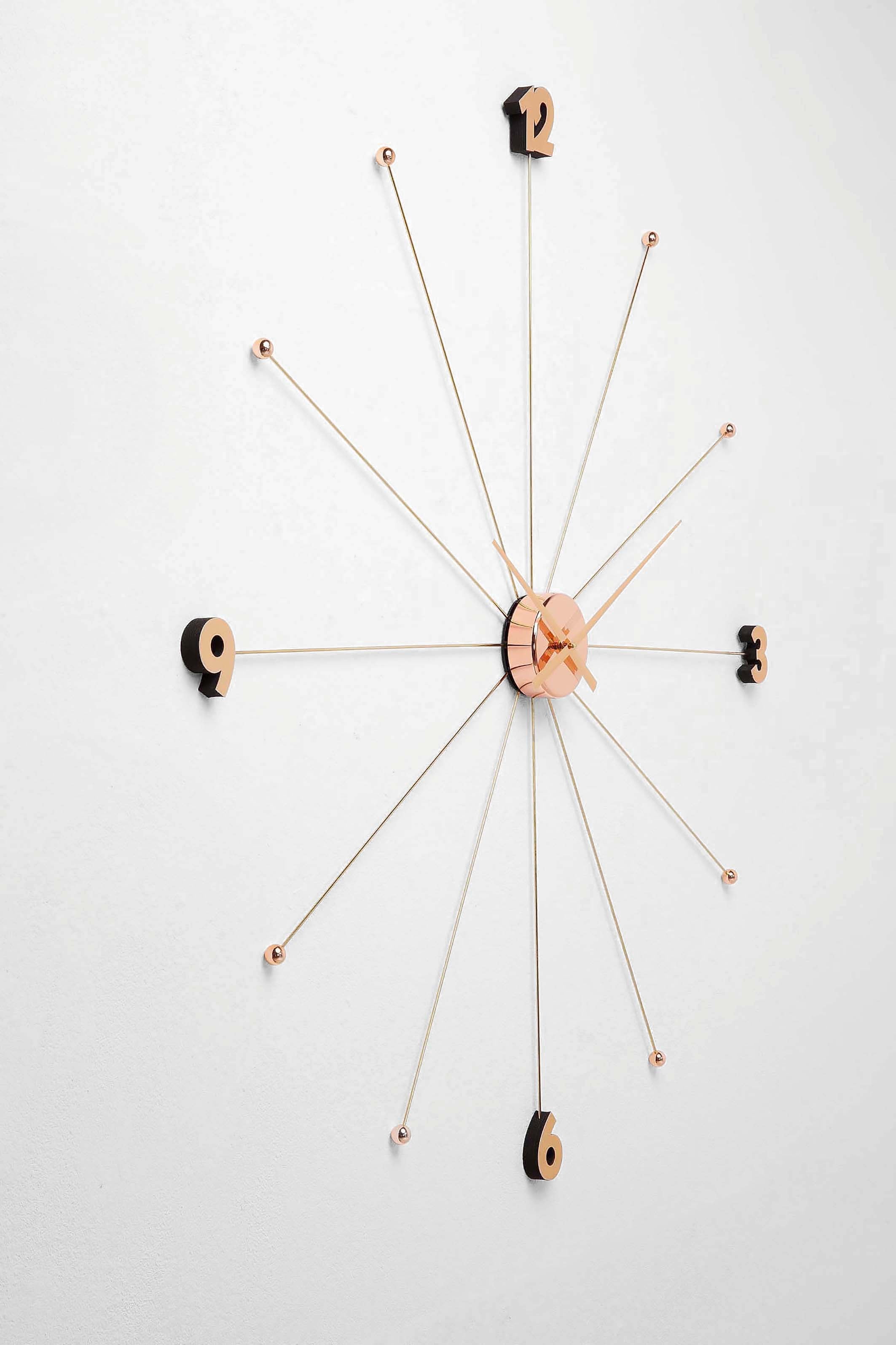 Kare - Wall Clock Like Umbrella Rose Gold