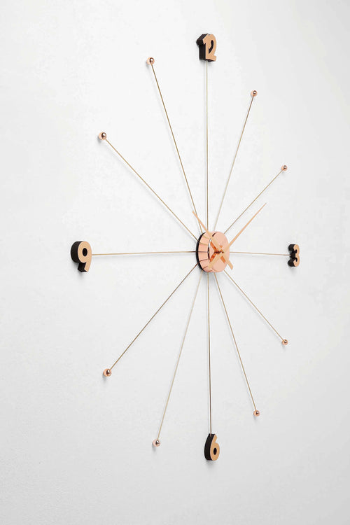 Kare - Wall Clock Like Umbrella Rose Gold