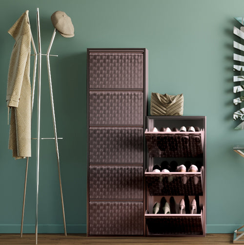 Kare - Shoe Container Caruso 5 Silver brushed