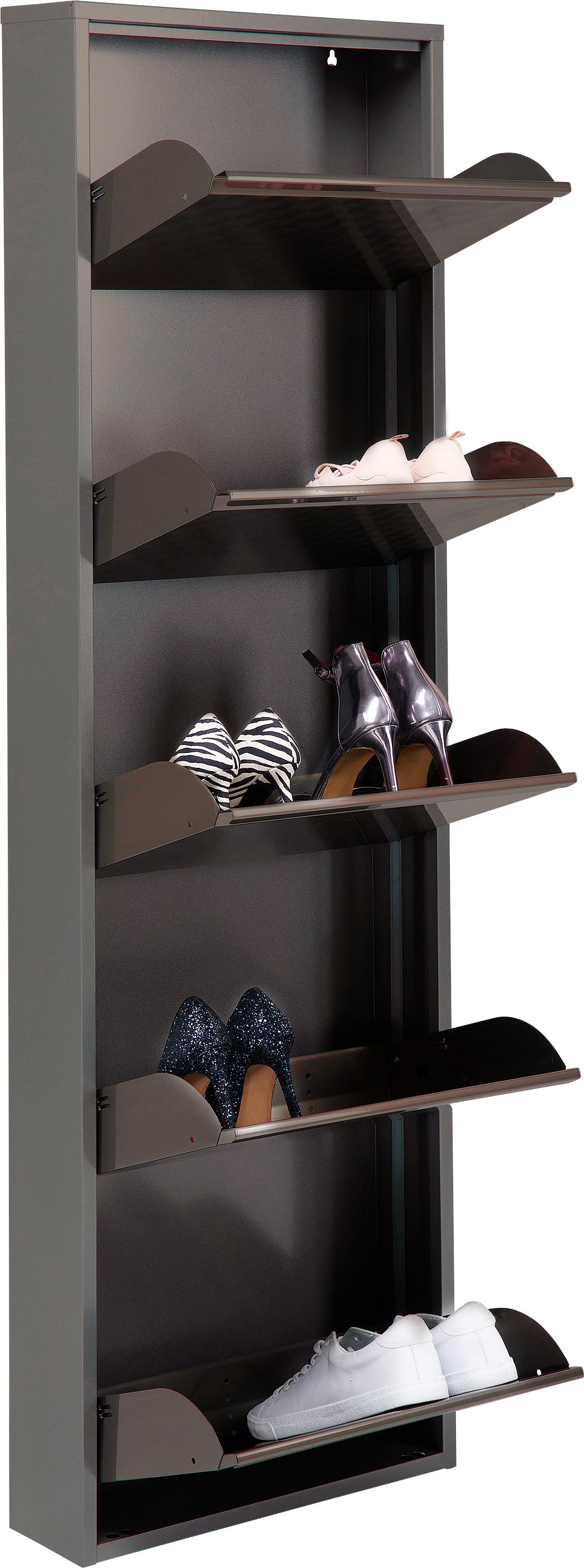 Kare - Shoe Container Caruso 5 Silver brushed