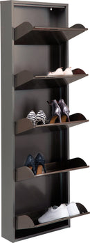 Kare - Shoe Container Caruso 5 Silver brushed