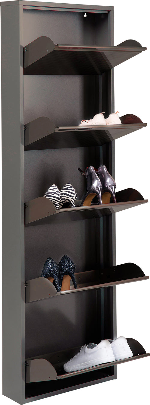 Kare - Shoe Container Caruso 5 Silver brushed