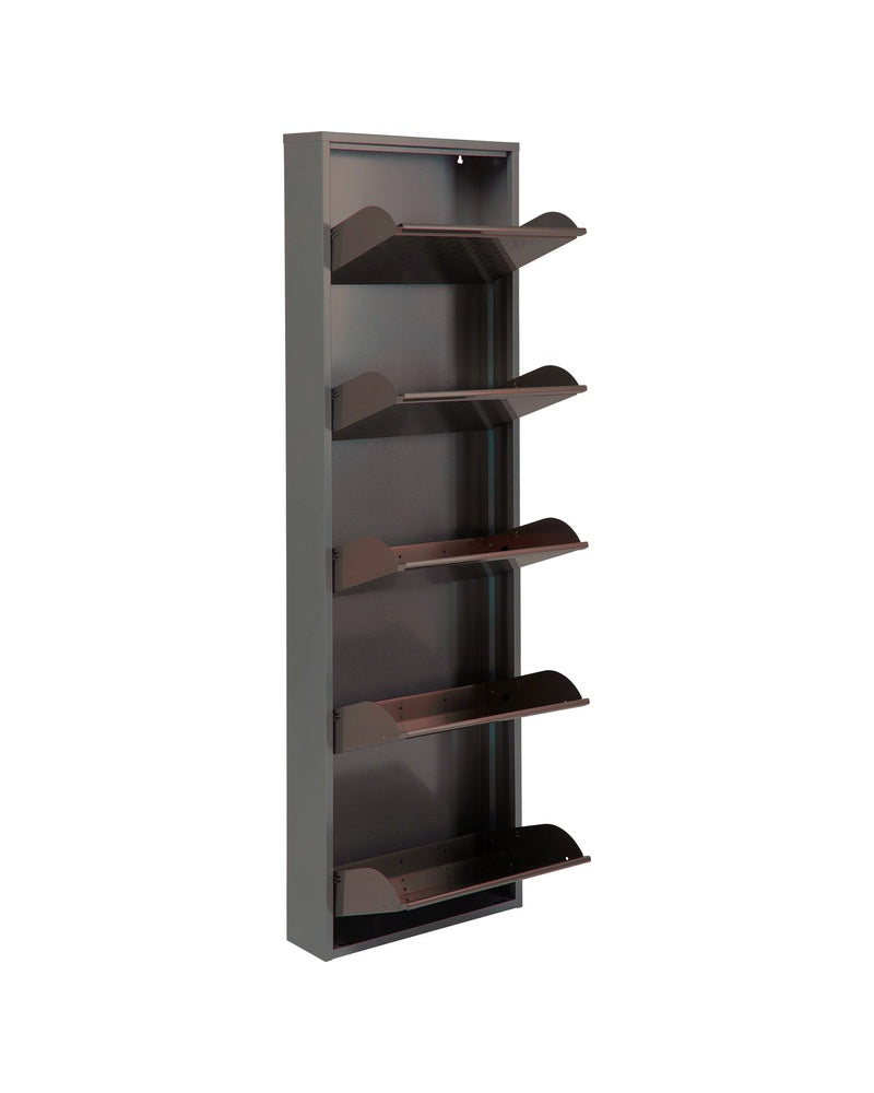 Kare - Shoe Container Caruso 5 Silver brushed