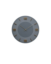 Kare - Wall Clock Leonardo Grey/Gold Ø49cm