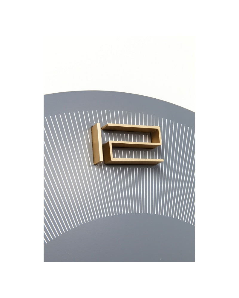 Kare - Wall Clock Leonardo Grey/Gold Ø49cm