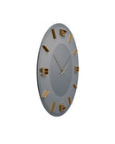 Kare - Wall Clock Leonardo Grey/Gold Ø49cm