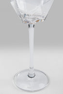 Kare - Champagne Glass Diamond Gold Rim