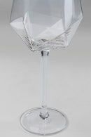 Kare - Wine Glass Diamond Gold Rim