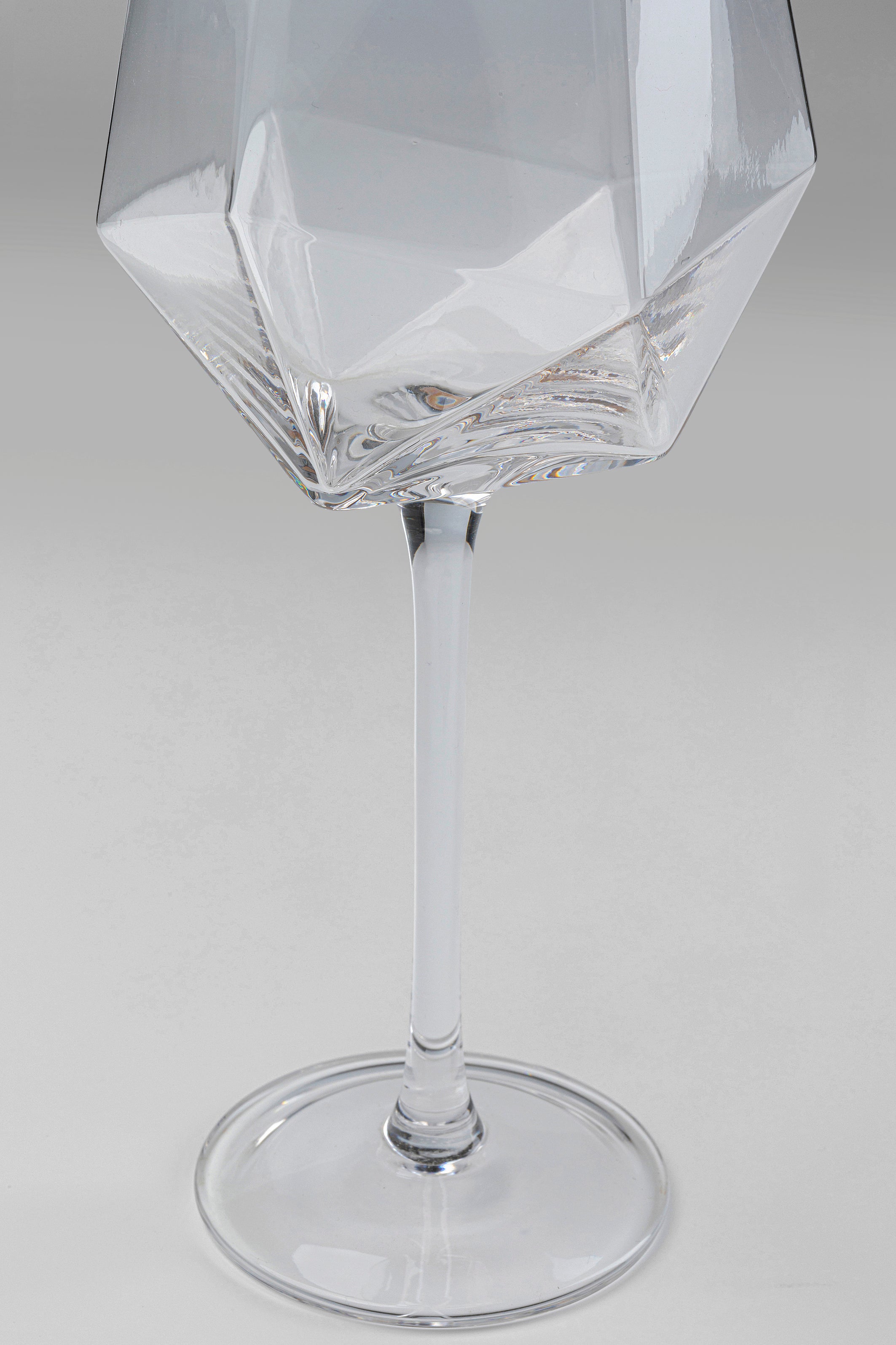 Kare - Wine Glass Diamond Gold Rim