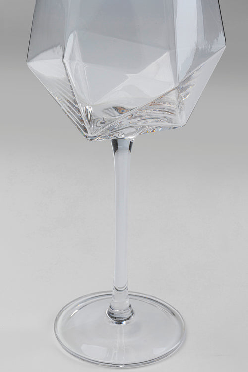 Kare - Wine Glass Diamond Gold Rim