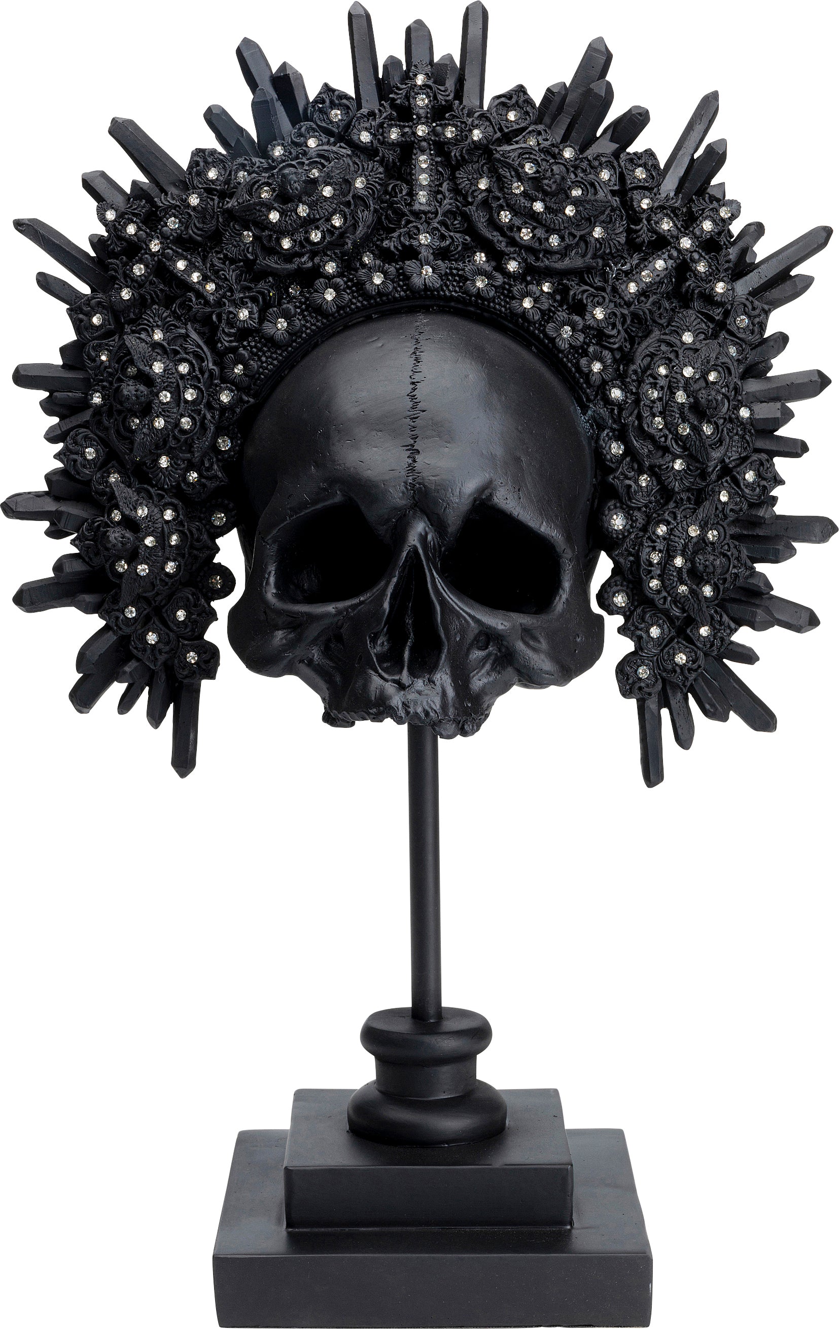 Kare - Deco Object King Skull Black 49cm