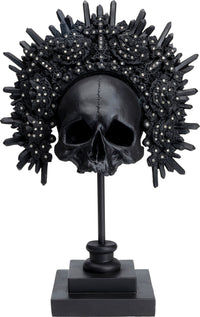 Kare - Deco Object King Skull Black 49cm