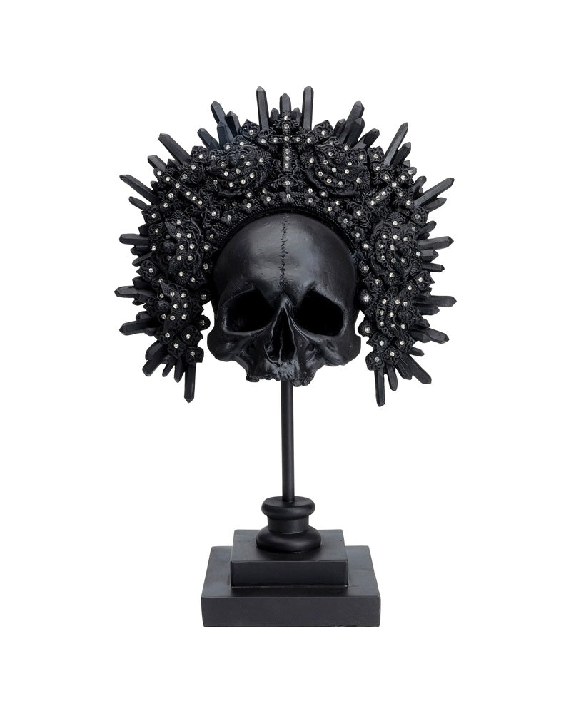 Kare - Deco Object King Skull Black 49cm