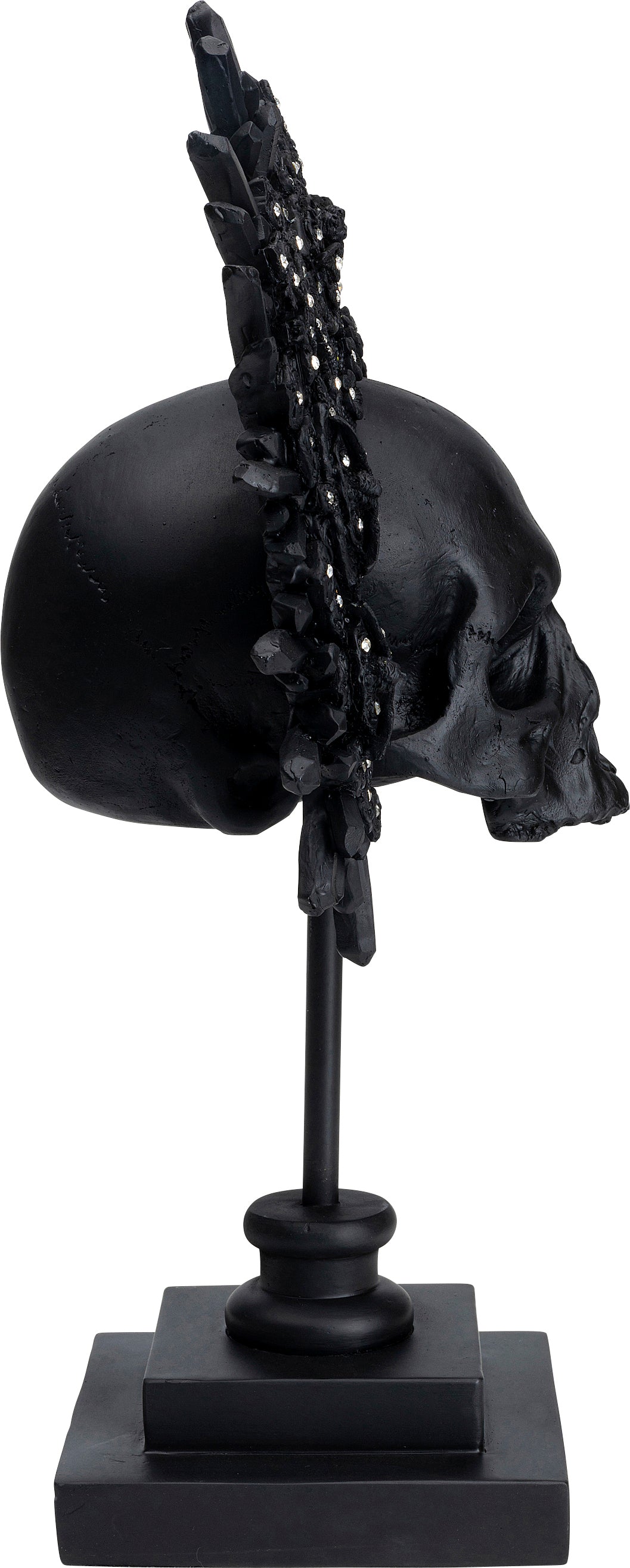 Kare - Deco Object King Skull Black 49cm