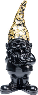 Kare - Deco Figurine Gnome Standing Black Gol