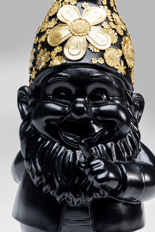 Kare - Deco Figurine Gnome Standing Black Gol