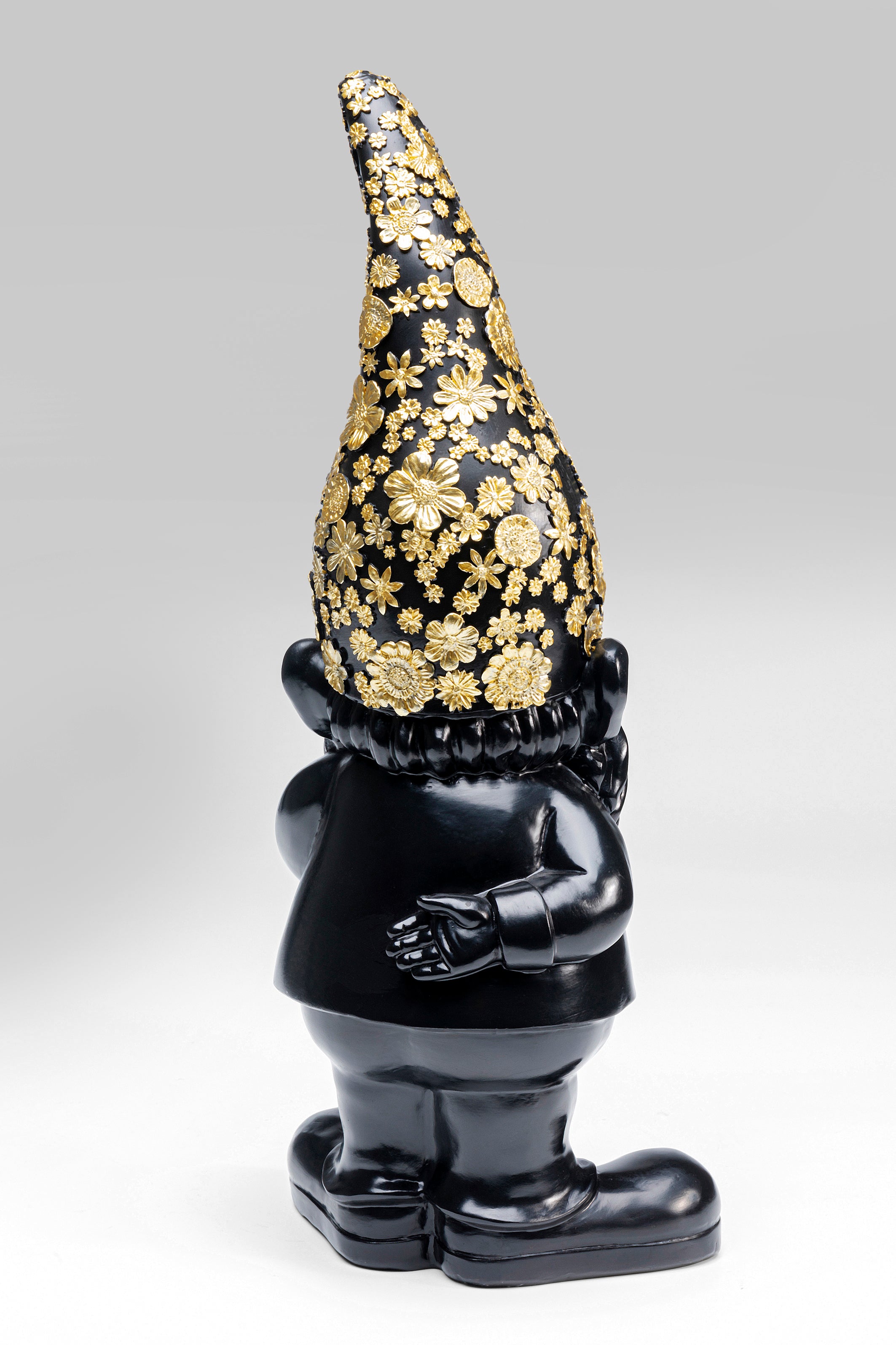 Kare - Deco Figurine Gnome Standing Black Gol