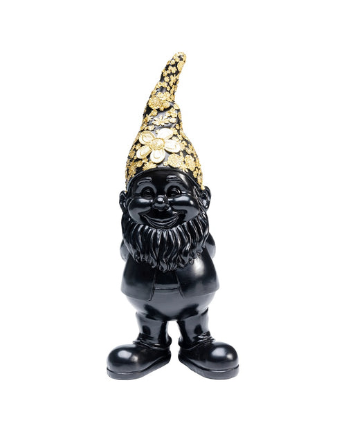 Kare - Deco Figurine Gnome Standing Black Gol