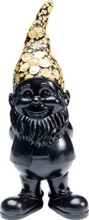 Kare - Deco Figurine Gnome Standing Black Gol