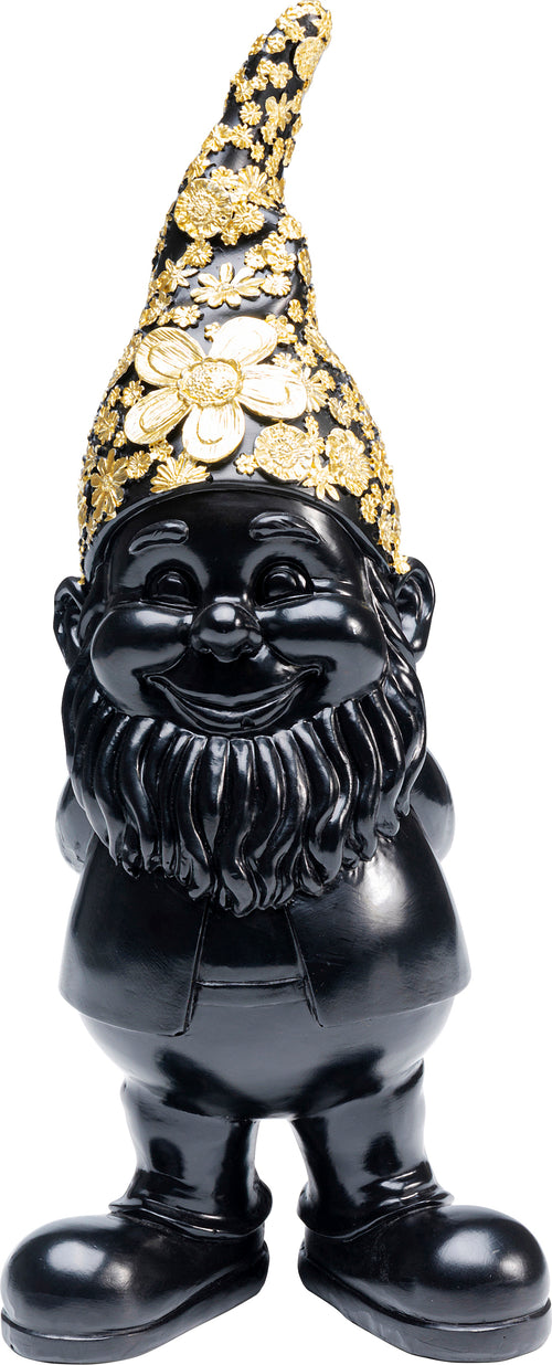 Kare - Deco Figurine Gnome Standing Black Gol