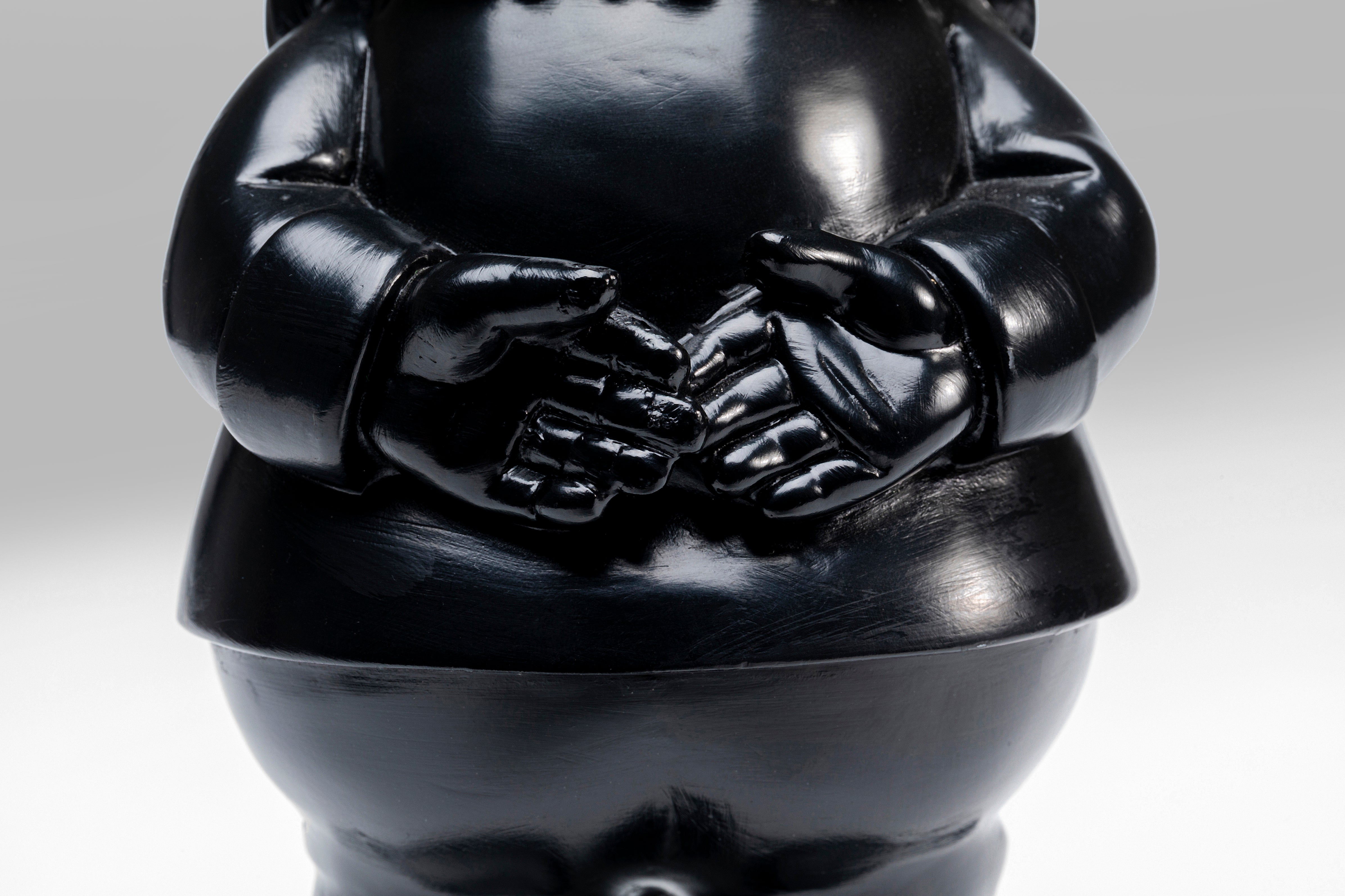 Kare - Deco Figurine Gnome Standing Black Gol