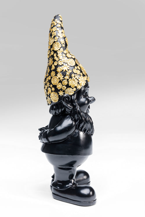 Kare - Deco Figurine Gnome Standing Black Gol
