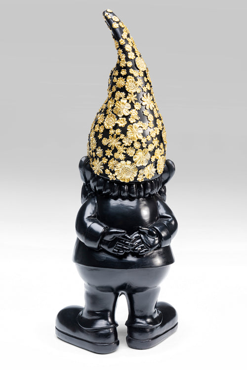 Kare - Deco Figurine Gnome Standing Black Gol