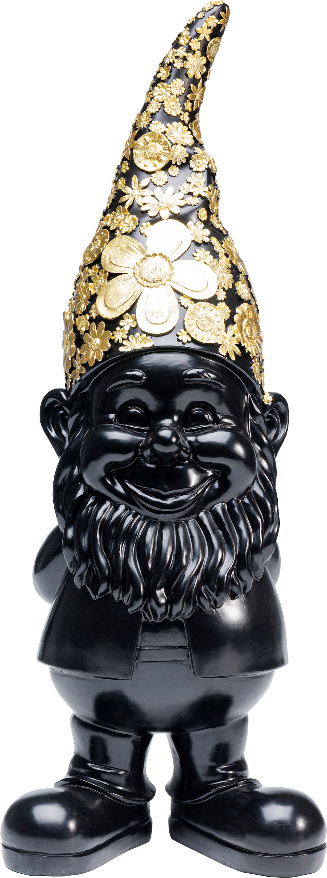 Kare - Deco Figurine Gnome Standing Black Gol