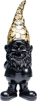 Kare - Deco Figurine Gnome Standing Black Gol