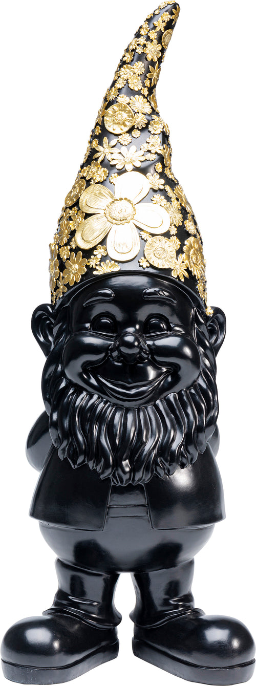 Kare - Deco Figurine Gnome Standing Black Gol
