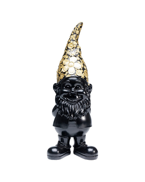 Kare - Deco Figurine Gnome Standing Black Gol