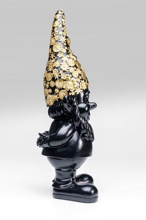 Kare - Deco Figurine Gnome Standing Black Gol