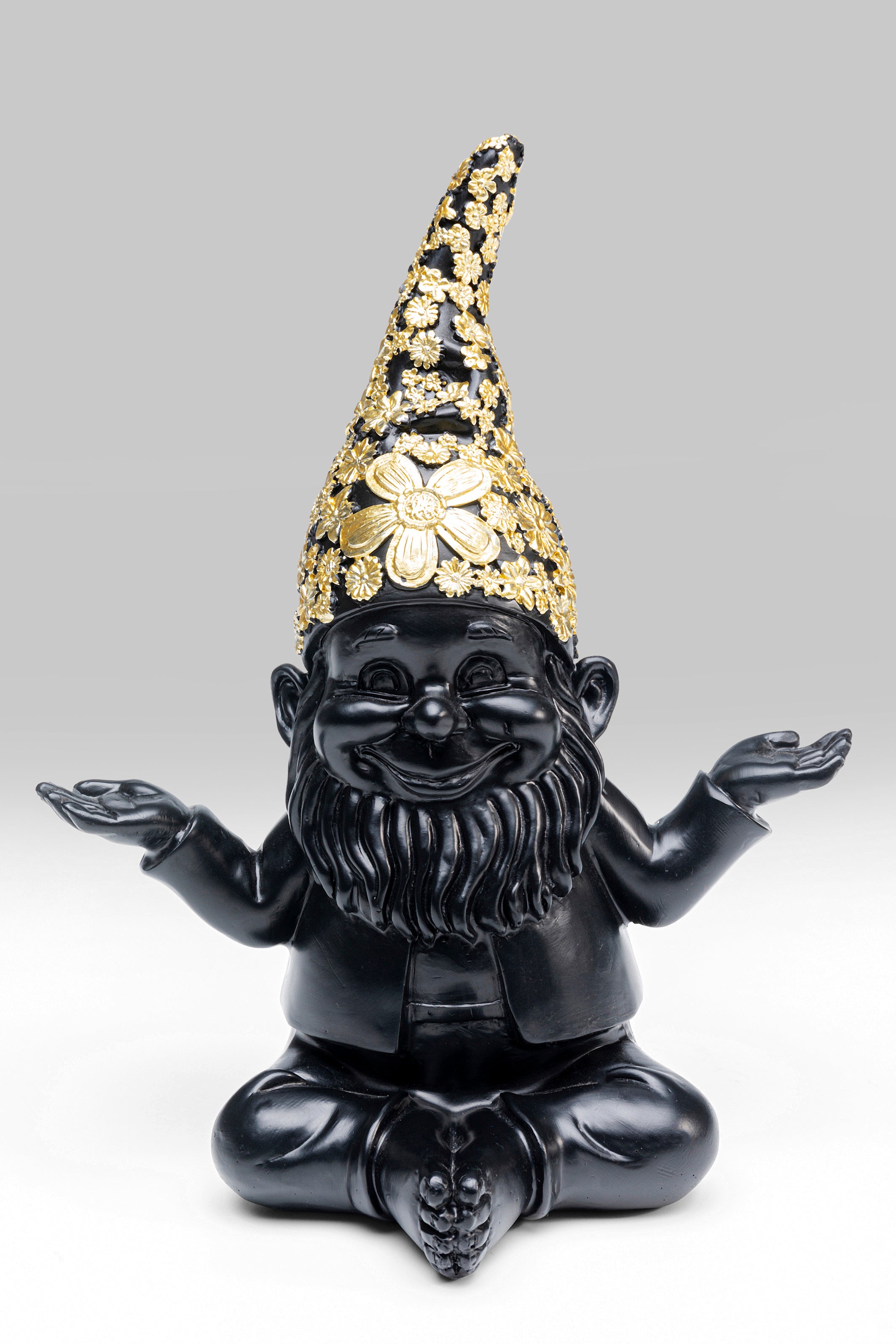 Kare - Deco Figurine Gnome Meditation Black G