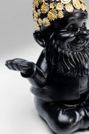 Kare - Deco Figurine Gnome Meditation Black G