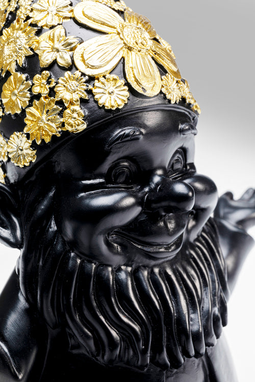 Kare - Deco Figurine Gnome Meditation Black G