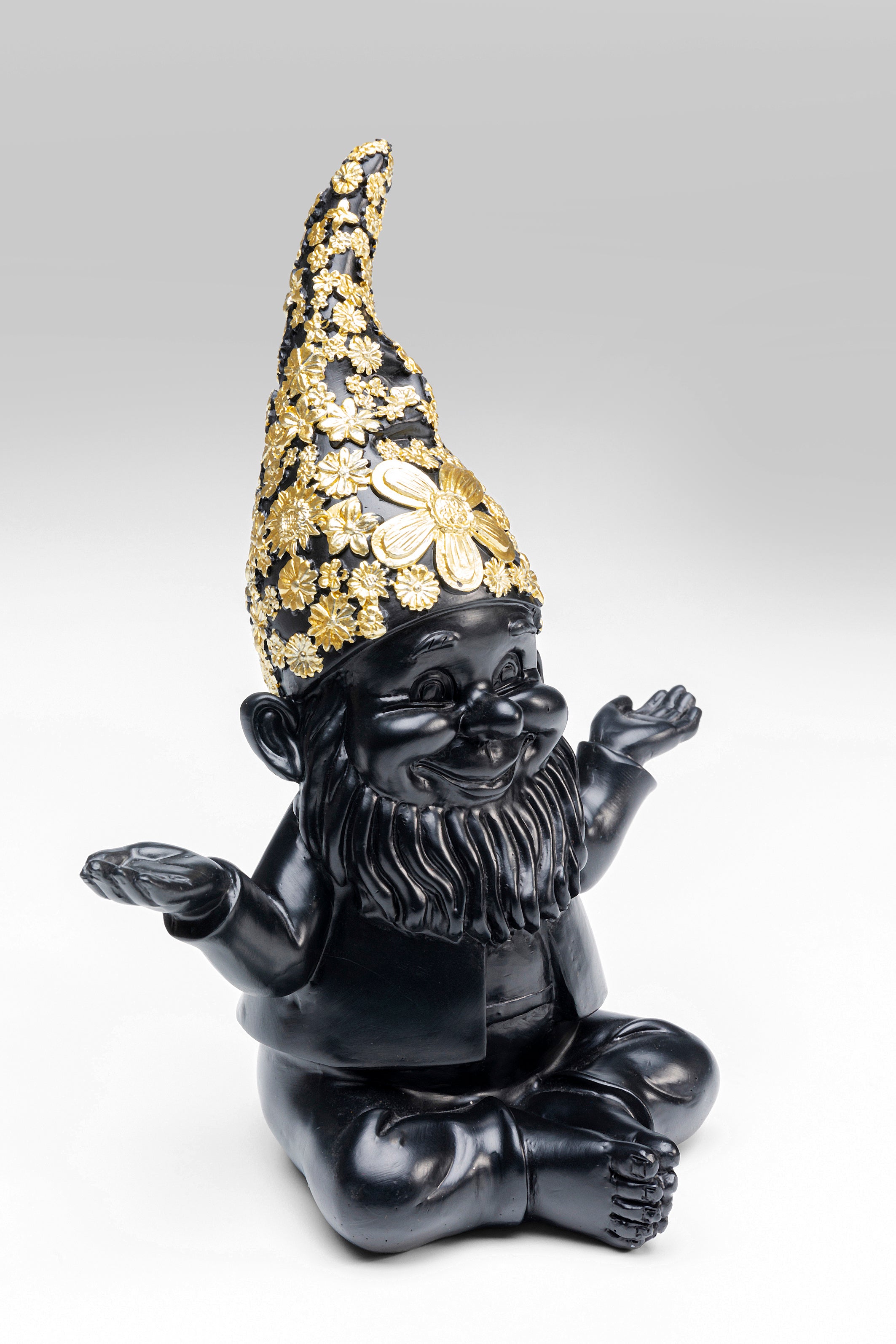 Kare - Deco Figurine Gnome Meditation Black G