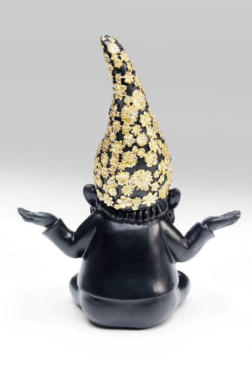Kare - Deco Figurine Gnome Meditation Black G