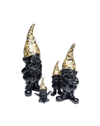 Kare - Deco Figurine Gnome Meditation Black G