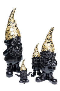 Kare - Deco Figurine Gnome Meditation Black G